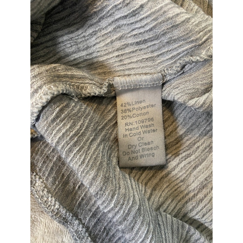 Pretty Angel Cardigan Sz M Gray Lace Crochet Crinkle Open Front Ethereal Fairy - Picture 9 of 13